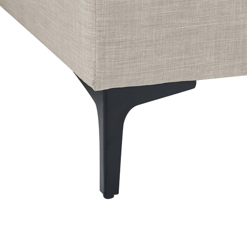 Upholstered Modular Sectional With Medium Firm Seat Cushion - Almond