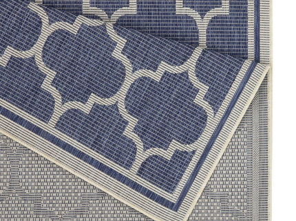 Sunshine - 5'3" X 7'3" Indoor, Outdoor Area Rug Polypropylene - Blue
