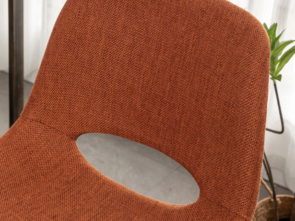 Porth - 28.25" Fabric Kitchen Counter Height Stools (Set of 2) - Orange