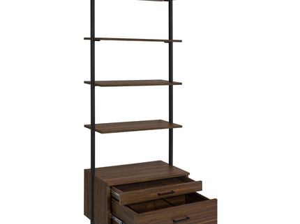 Wendell - 4 Shelf Storage Wall Bookshelf - Walnut