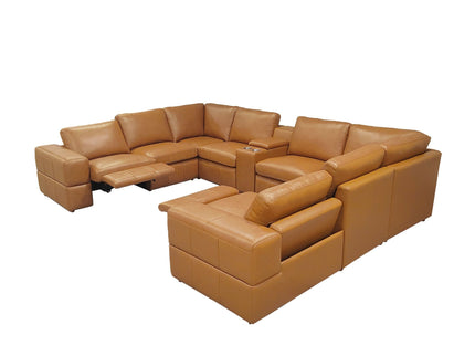 Upholstered Large Arms Sectional With Recliner Seats