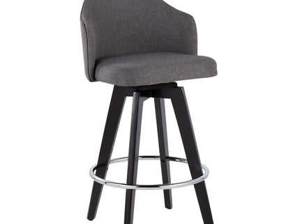 Ahoy - Contemporary Fixed Height Counter Stool With Round Footrest (Set of 2)