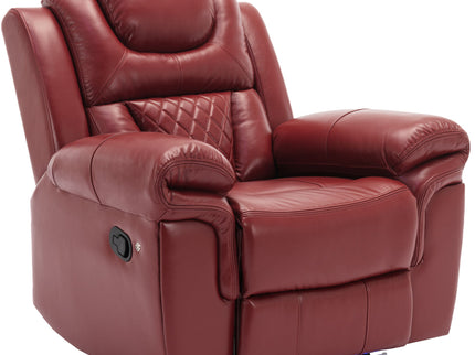 3 Pieces Recliner Sofa Sets Home Theater Seating Manual Recliner Chair With Center Console And LED Light Strip For Living Room