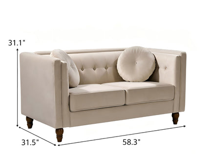 Chesterfield Loveseat 2 Seater Couch For Living Room