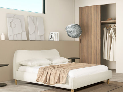 Roman - Curved Headboard Upholstered Platform Bed