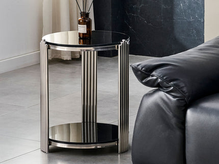 Round Table With Double Layer Storage