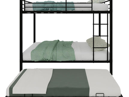 Bunk Bed For Kids, Convertible Frame With Ladders & Guardrail