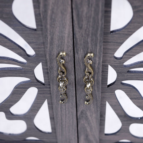 3 Door Mirrored Sideboard Cabinet With Adjustable Shelves