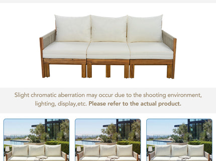 Outdoor 3 Seat Patio Sunbed