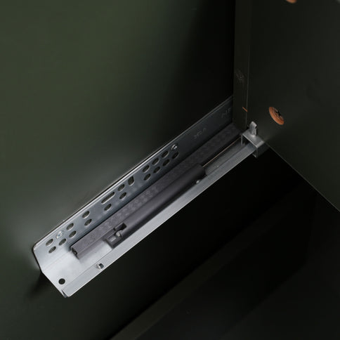 Fluted Bathroom Vanity With Ceramic Sink, Soft Close Slides