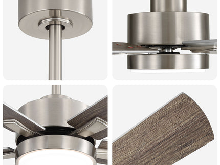Reversible DC Motor Ceiling Fan With Dimmable LED Light For Living Room
