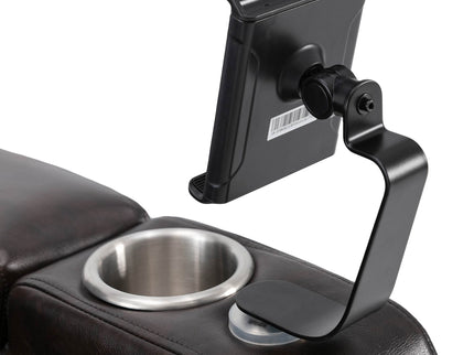 Power Recliner With Storage Arms, Cupholders, Swivel Tray Table And Cell Phone Stand - Brown