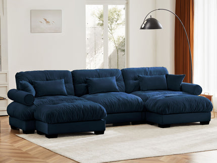 Super Comfort Oversized Modular Sectional Sofa With Movable Ottoman