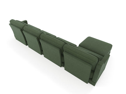 Stylish Sofa With Ottoman And Lumbar Pillows, Ergonomic Design
