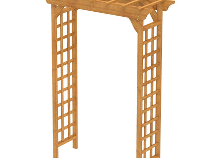 Arbor, Wedding Arch For Ceremony, Trellis For Plant Climbing, Christmas Decor Pergola For Garden Backyard - Yellow