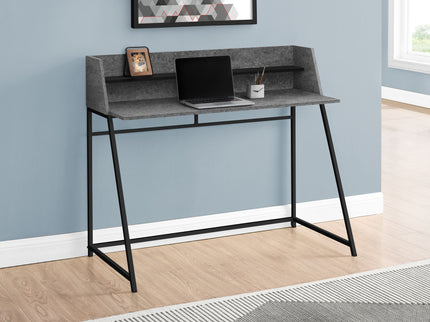 Computer Desk For Home Office, Laptop, Storage Shelves, Marble Look Contemporary & Modern