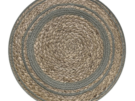 Serena - Handcrafted Round Braided Pouf
