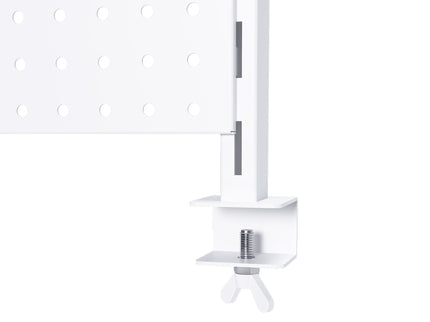 Clamp On Desk Pegboard With Single Monitor Stand