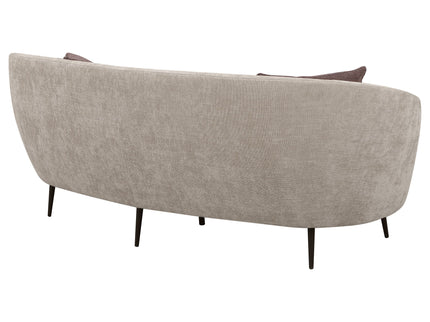 Aura - Upholstered Curved Sofa And Tapered Legs - Beige
