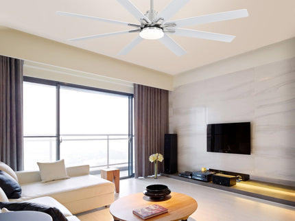 Ceiling Fan With Dimmable LED Light, 8 Blades, Reversible DC Motor, Remote Control