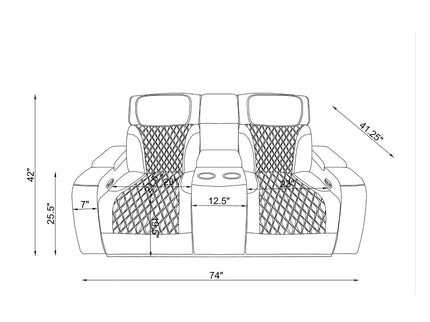 Julian - Set With Power Recliner, LED Lighting & Speaker