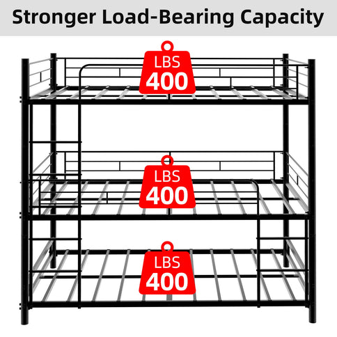 Triple Frame Bed With Built In Ladder