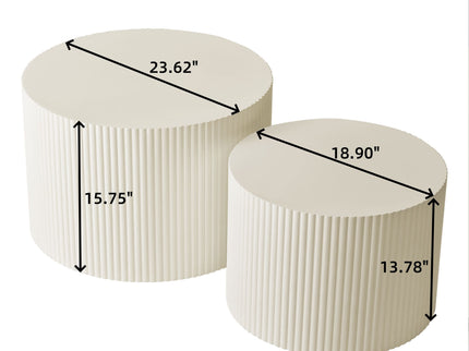 Wave Stripe Nesting Coffee Table (Set of 2)