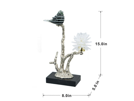 Aluminum Candle Holder With Marble Stand