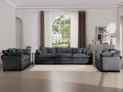 Elegant Oversized Sectional Sofa Set With Deep Seats And Flexible Layout