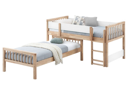 Ponderosa - Twin Over Twin Bunk Bed With Accents - Natural