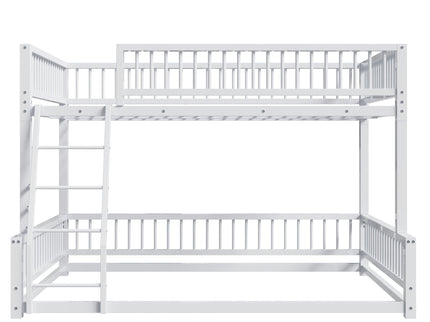 Bunk Bed With Ladder And Safety Guardrails