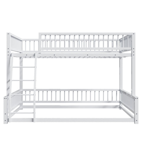 Bunk Bed With Ladder And Safety Guardrails