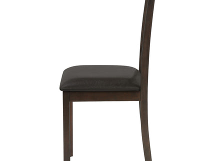 Dining Chair, Side, Upholstered For Dining Room, Transitional (Set of 2) - Brown