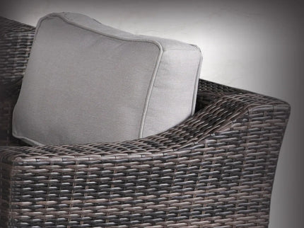Outdoor Swivel Patio Chair With Cushions (Set of 2) - Brown