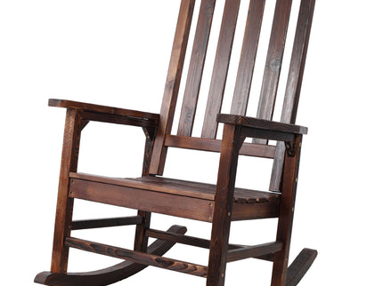 Oversized Porch Rocker Chair With Wide Seat And Tall Backrest