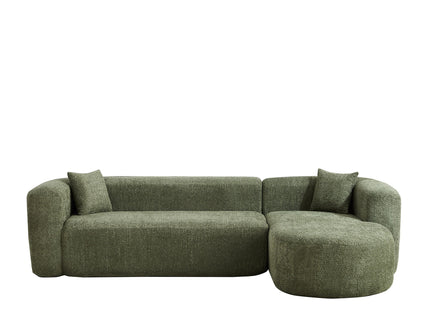 L - Shape Boneless Cloud Couch With 2 Throw Pillows For Living Room