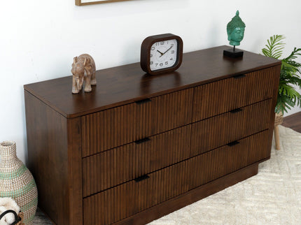 Lola - Dresser With 6 Drawers - Dark Brown