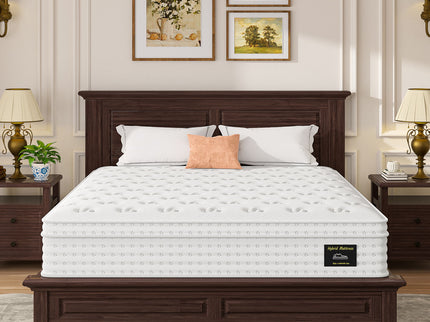 12'' Hybrid Mattress, Memory Foam & Pocket Springs For Pressure Relief