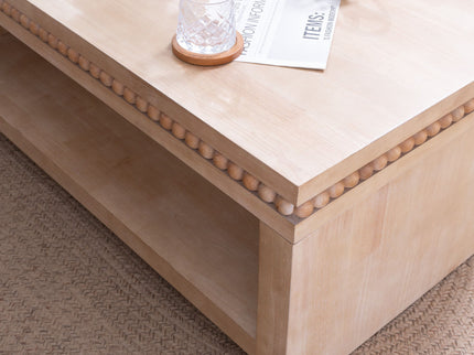 Modern Coffee Table With Beaded Trim