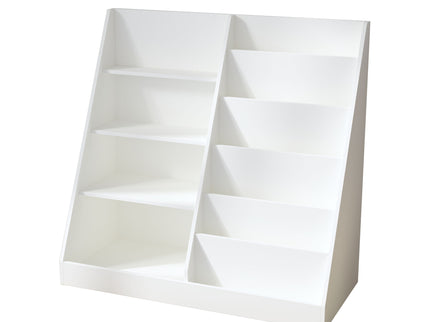 Bookshelf And Toy Storage Organizer, 4 Tier Bookcase With Display Stand For Playroom