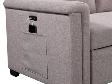 Ashlyn - Reversible Sleeper Sectional Sofa With Storage Chaise, USB Charging Ports And Pocket