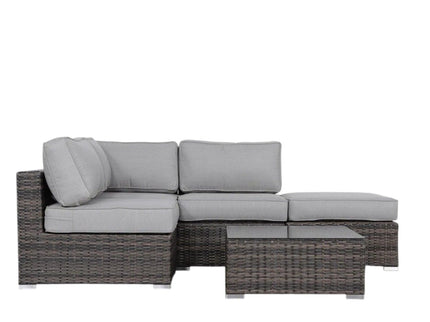 Seating Set With Cushions Handcrafted Wicker Design