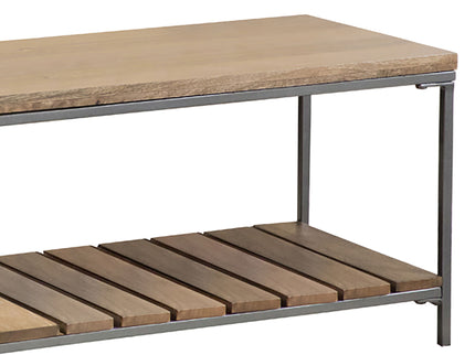 Foundry - Accent Bench With Slat Shelf - Natural
