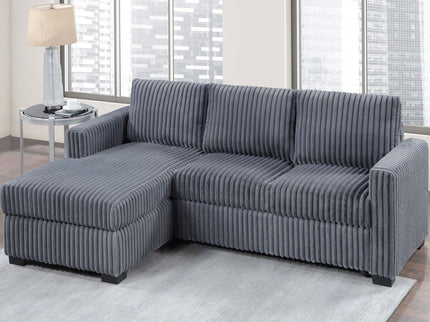 2 Piece Sectional Sofa With Right Arm Chaise And Left Arm Sofa - Dark Gray
