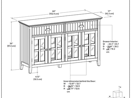Acadian - Large Sideboard Buffet - Brown