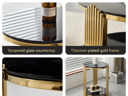 Round Table With Double Layer Storage
