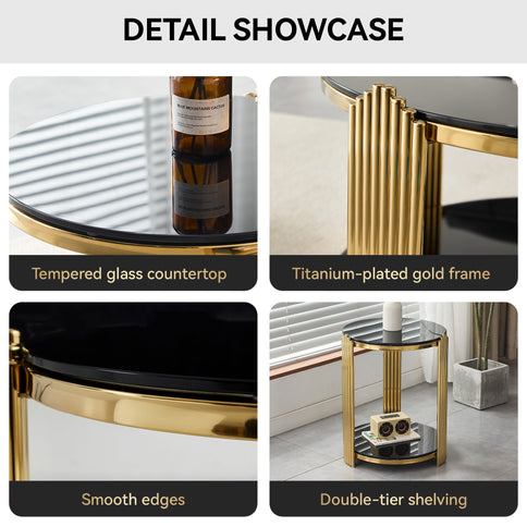 Round Table With Double Layer Storage