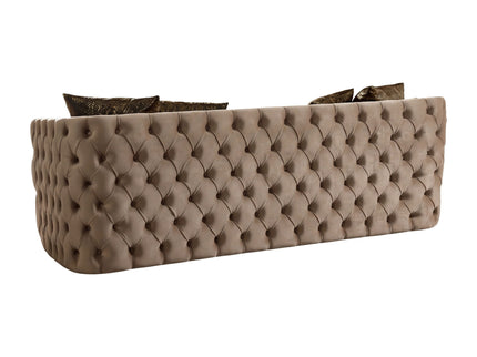 Naomi - Button Tufted Sofa - Taupe