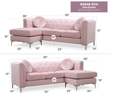 Pompano - Micro Suede Sofa Chaise