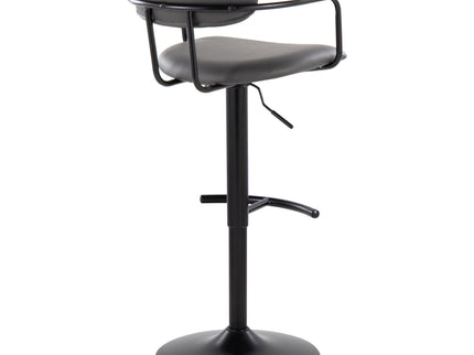 Demi - Contemporary Adjustable Height Barstool With Swivel With Rounded T Footrest (Set of 2)